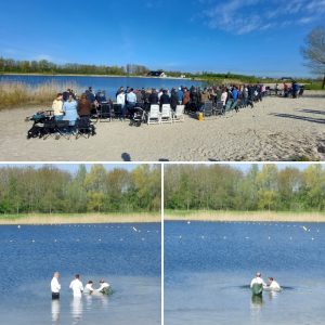 Op 30 april vond er een doopdienst plaats in ‘de Wellerwaard’. Vrienden, familie en de gemeente verzamelden zich voor een dienst in de open lucht. Er werden drie mensen gedoopt op hun persoonlijke getuigenis van geloof.